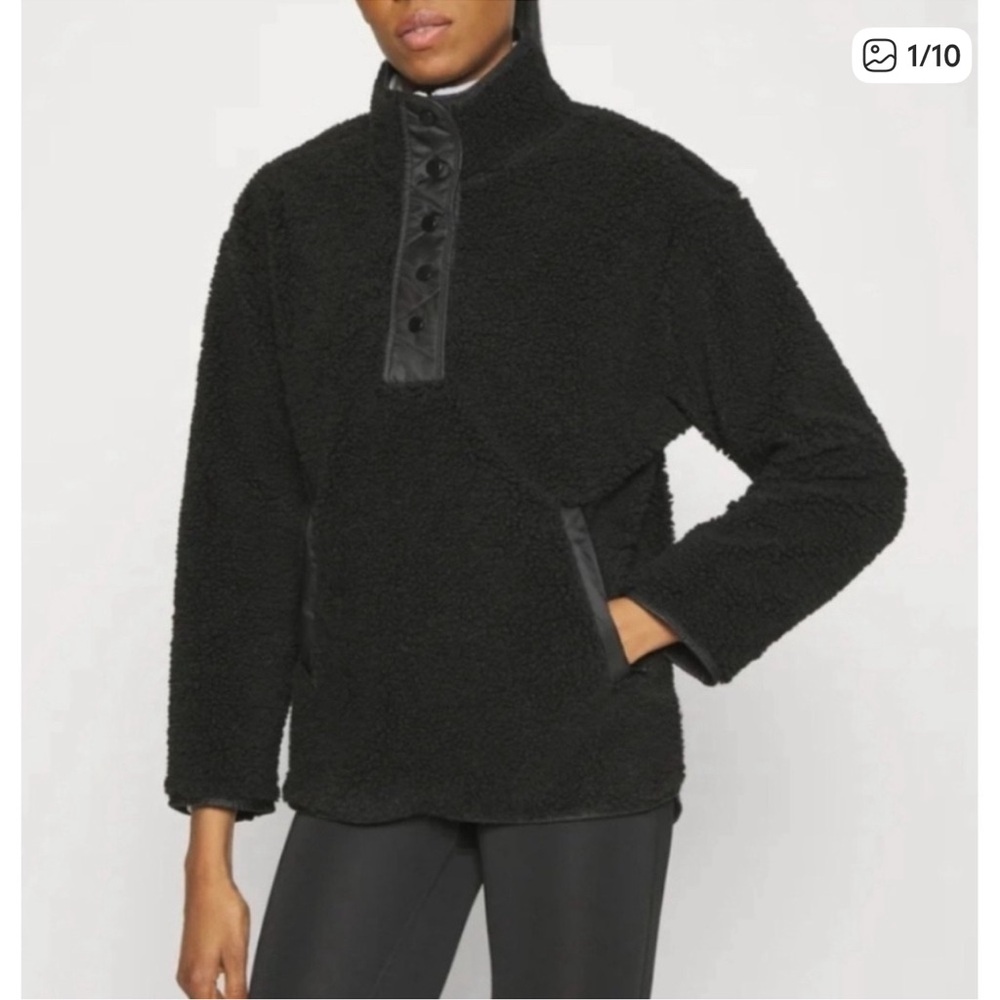 Athleta Black Sherpa  Jacket